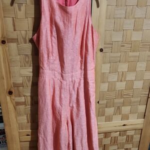 Banana Republic Coral Sleeveless Jumpsuit